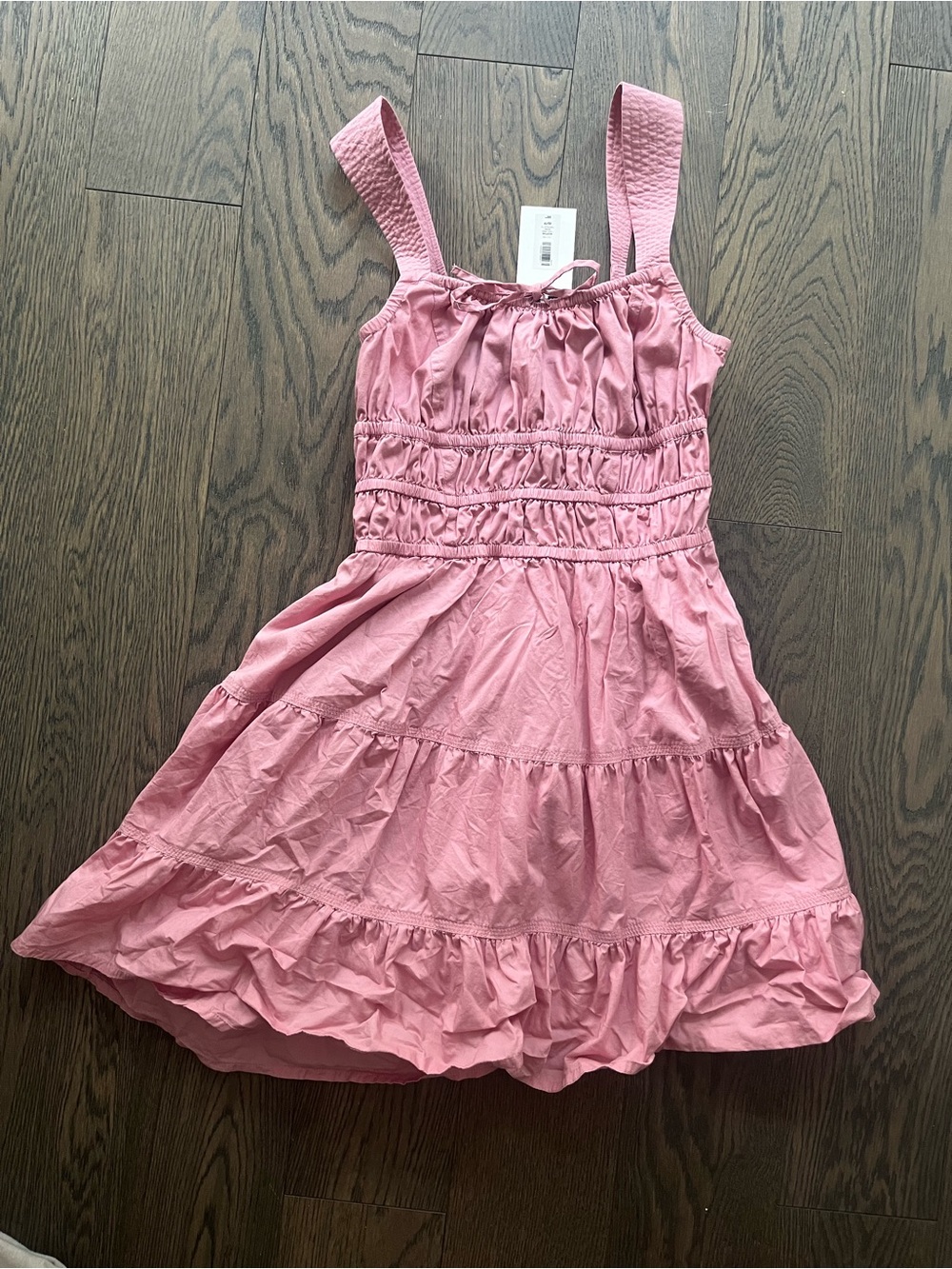 Aritzia Maritime Poplin Ruffle Sundress